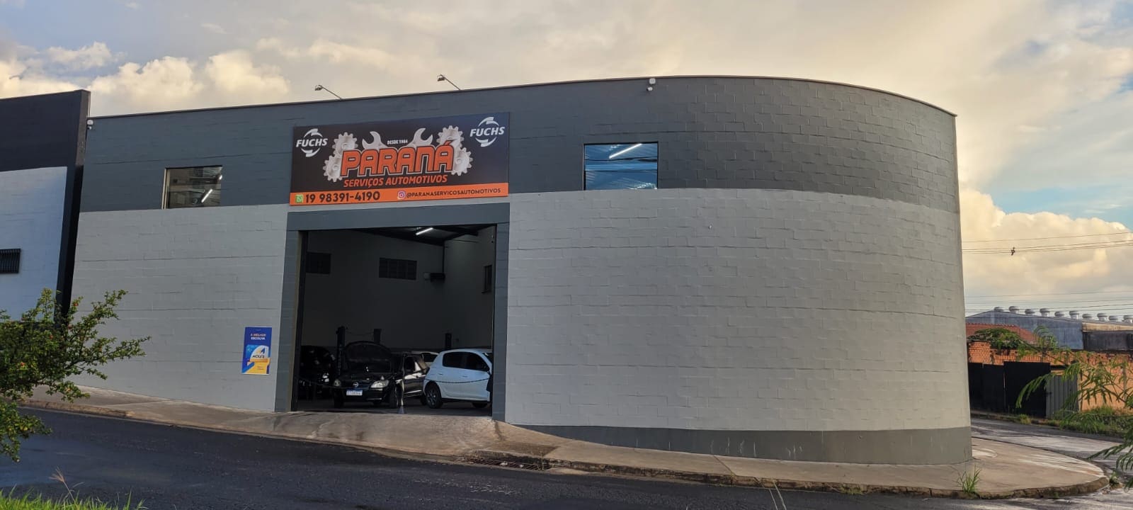 Fachada da Paraná Serviços Automotivos, em Piracicaba
